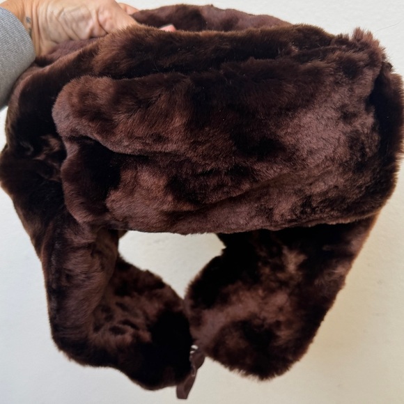 Vintage genuine fur trapper hat in rich chocolate brown gorgeous color and feel - Picture 14 of 16